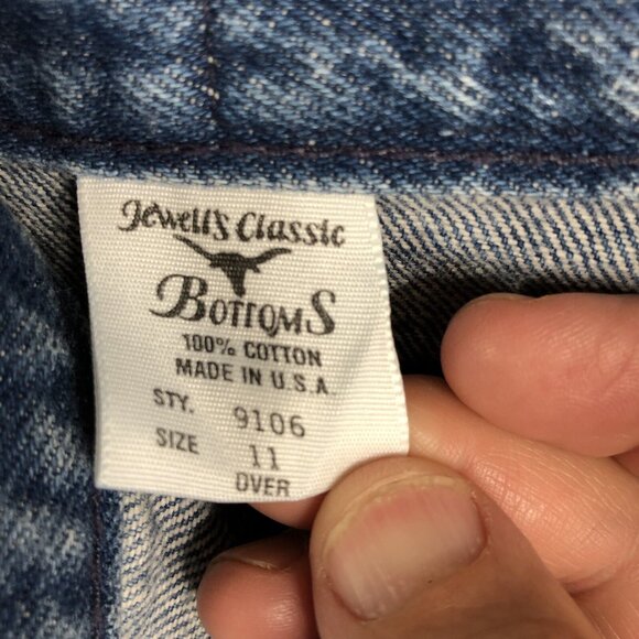 Vintage Jewells Classic Bottoms Jeans Juniors 11 Blue Faded Bareback Western - Picture 15 of 16